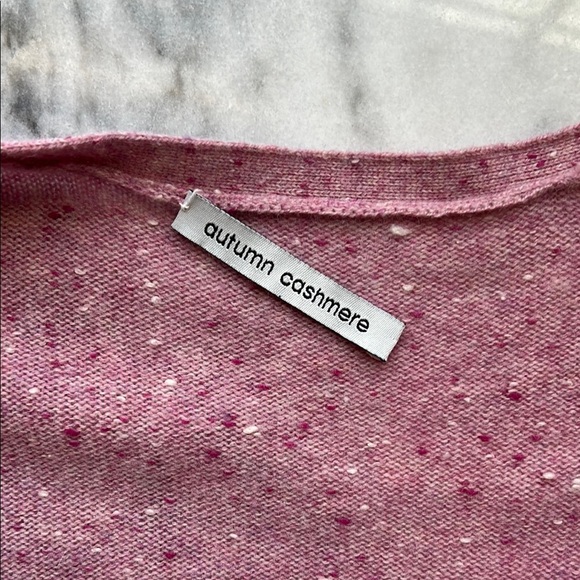 Autumn Cashmere Pink Long Cashmere Cardigan/Robe with Belt | S - Picture 5 of 5